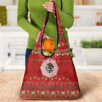 Mexico Merry Christmas Grocery Bag Mexican Cultural Emblem Xmas Style - Polynesian Pride