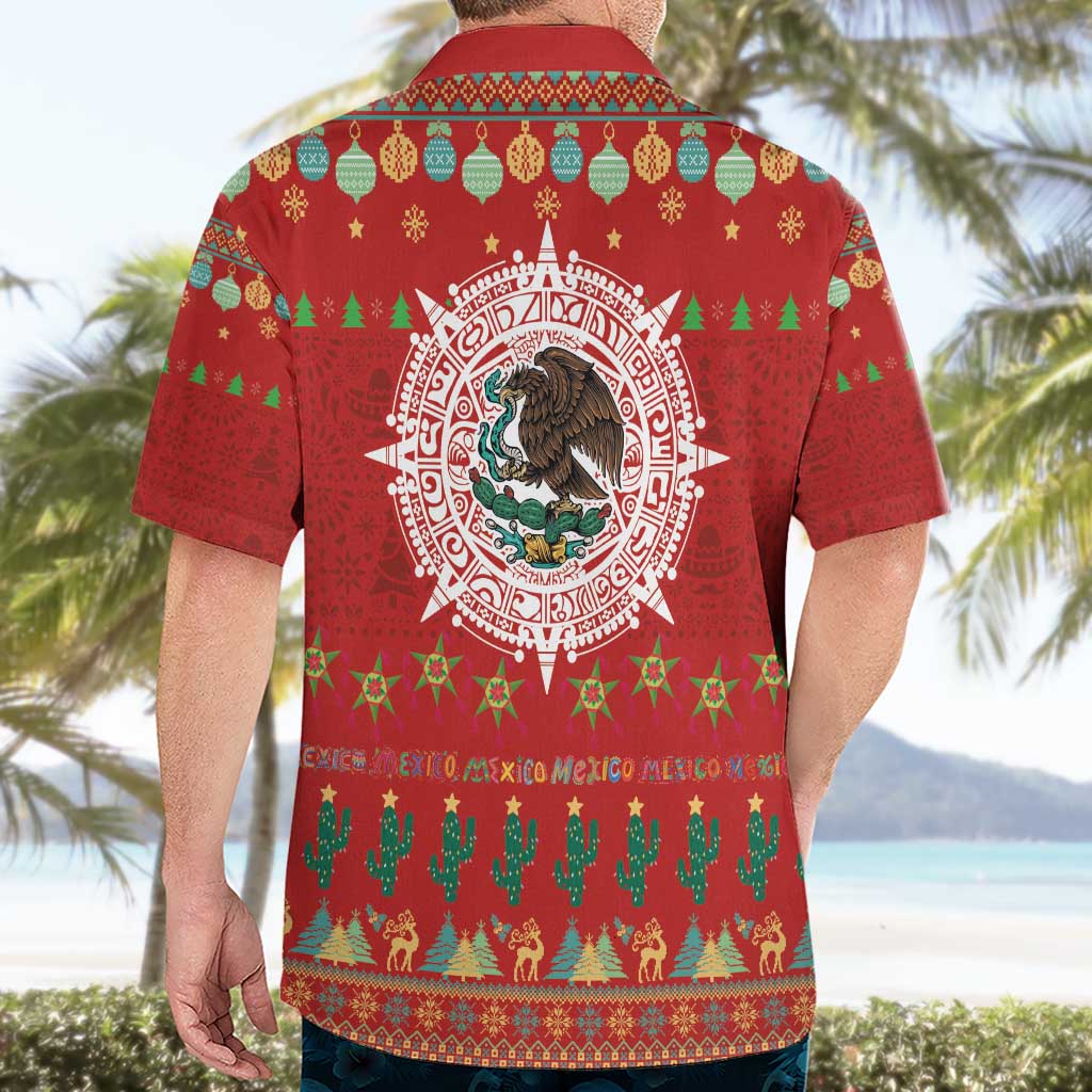 Mexico Merry Christmas Hawaiian Shirt Mexican Cultural Emblem Xmas Style - Polynesian Pride