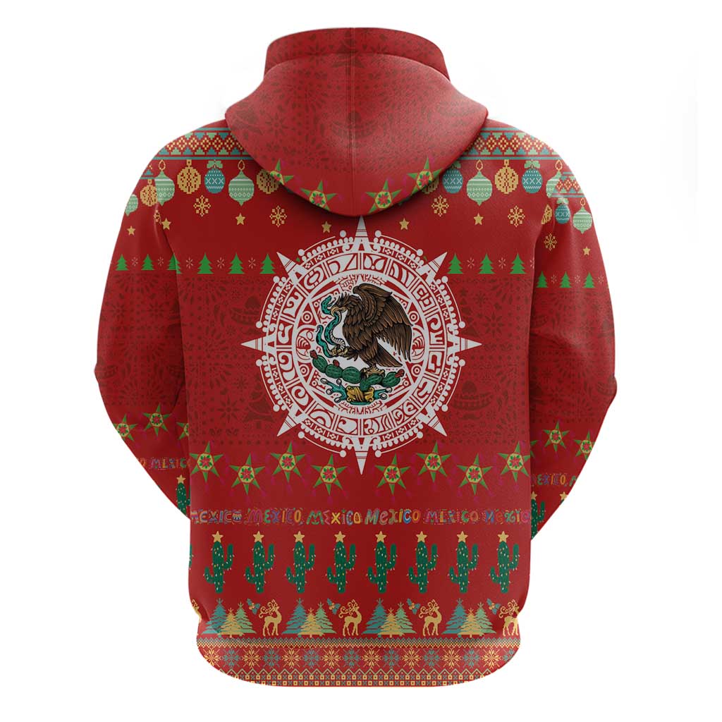Mexico Merry Christmas Hoodie Mexican Cultural Emblem Xmas Style - Polynesian Pride