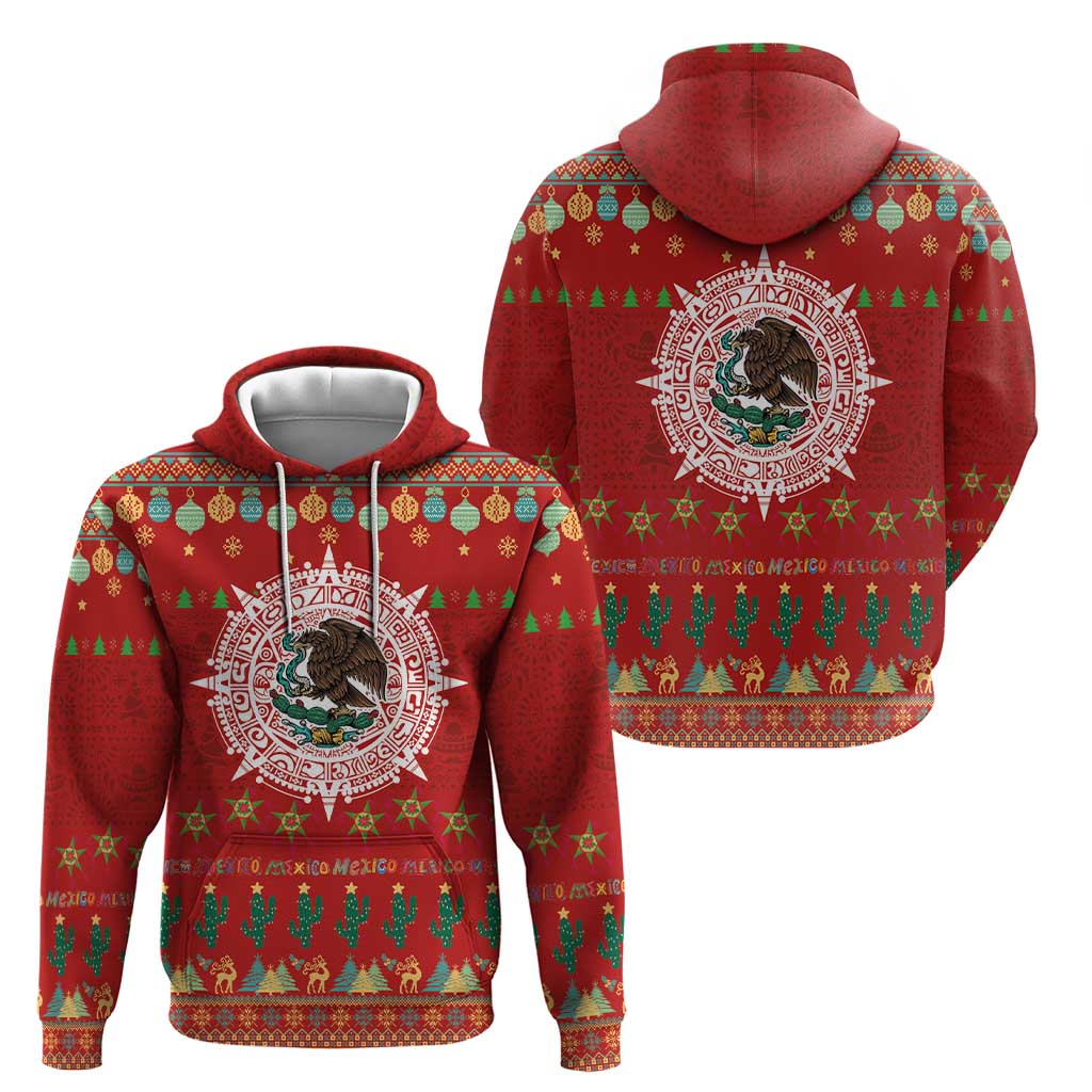 Mexico Merry Christmas Hoodie Mexican Cultural Emblem Xmas Style - Polynesian Pride