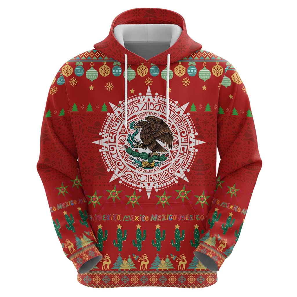 Mexico Merry Christmas Hoodie Mexican Cultural Emblem Xmas Style - Polynesian Pride