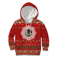 Mexico Merry Christmas Kid Hoodie Mexican Cultural Emblem Xmas Style - Polynesian Pride