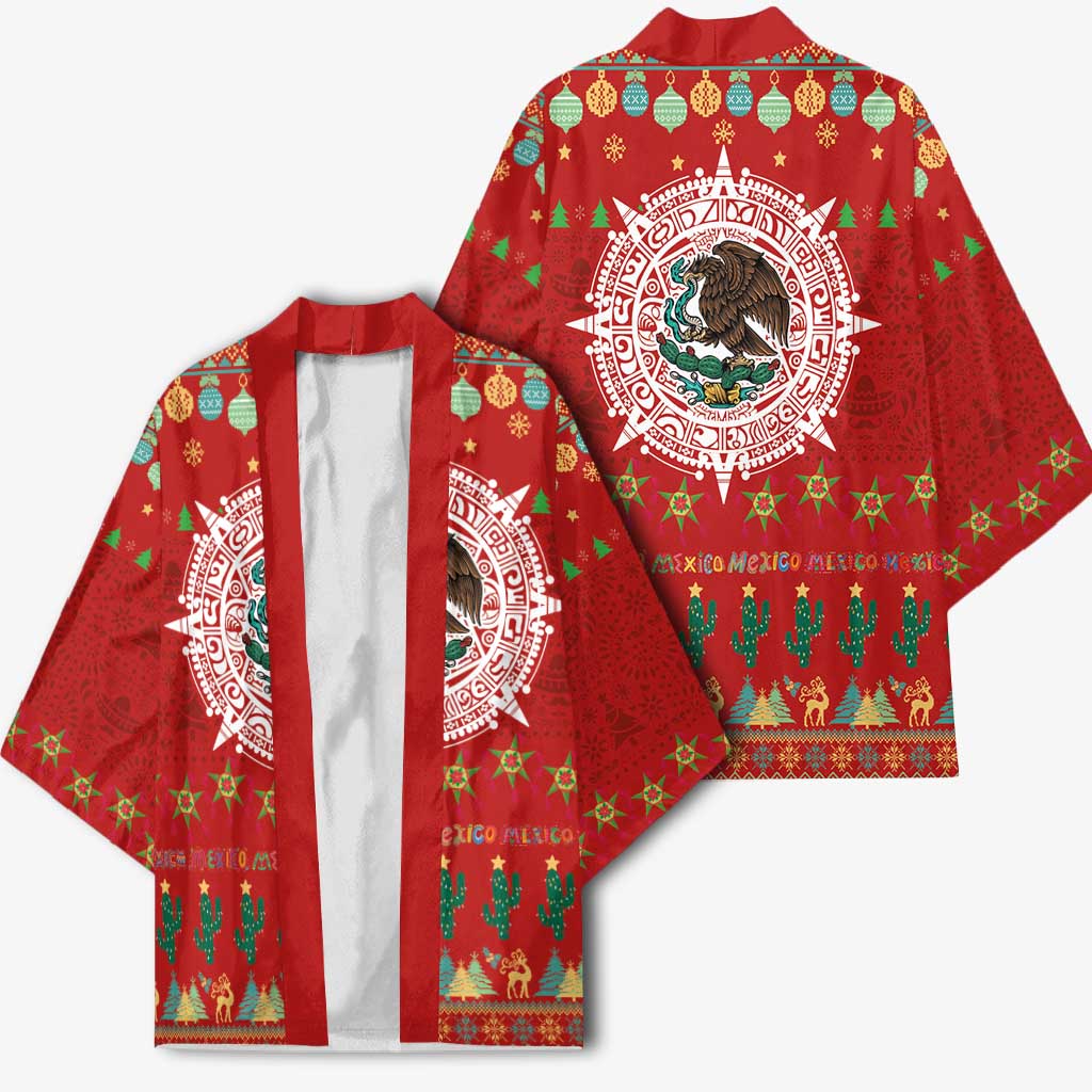 Mexico Merry Christmas Kimono Mexican Cultural Emblem Xmas Style - Polynesian Pride