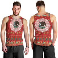 Mexico Merry Christmas Men Tank Top Mexican Cultural Emblem Xmas Style - Polynesian Pride