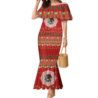 Mexico Merry Christmas Mermaid Dress Mexican Cultural Emblem Xmas Style - Polynesian Pride