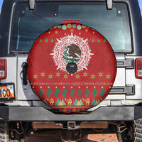 Mexico Merry Christmas Spare Tire Cover Mexican Cultural Emblem Xmas Style - Polynesian Pride