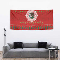 Mexico Merry Christmas Tapestry Mexican Cultural Emblem Xmas Style - Polynesian Pride