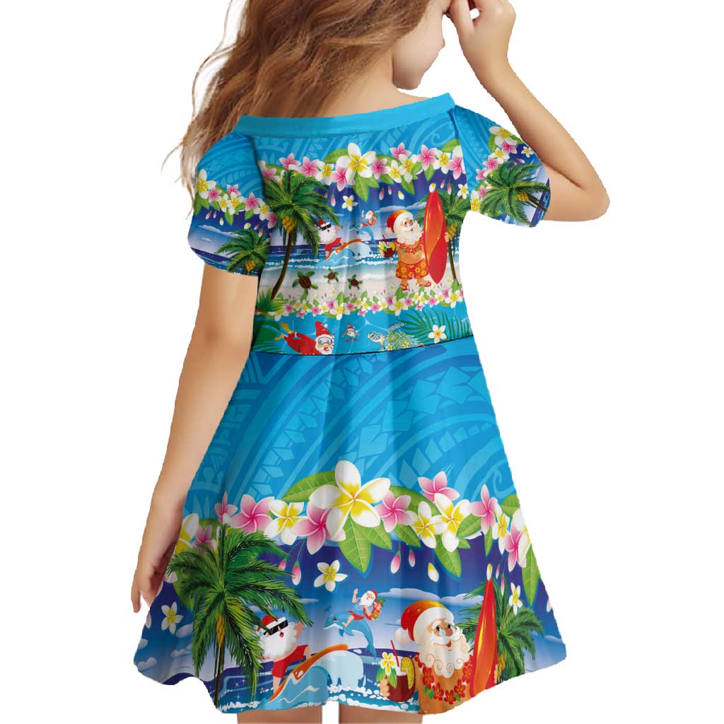 Polynesian Merry Christmas Family Matching Summer Maxi Dress and Hawaiian Shirt Funny Santa Beach Tropical Plant and Turtle - Polynesian Pride