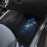 Aotearoa Matariki Car Mats Maori Tribal with Silver Fern and Tui Bird Galaxy Style - Polynesian Pride