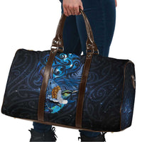 Aotearoa Matariki Travel Bag Maori Tribal with Silver Fern and Tui Bird Galaxy Style - Polynesian Pride