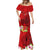 Personalised Hawaii Valentine Day Mermaid Dress Couple Love Heart mix Hibiscus and Polynesian Tattoo LT03 - Polynesian Pride