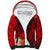 Personalised Hawaii Valentine Day Sherpa Hoodie Couple Love Heart mix Hibiscus and Polynesian Tattoo LT03 Unisex Red - Polynesian Pride