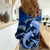 Polynesian Shark Valentine Day Women Casual Shirt Hibiscus and Tribal Tattoo Blue Style LT03 - Polynesian Pride