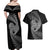 New Zealand Valentine Day Couples Matching Off Shoulder Maxi Dress and Hawaiian Shirt Aotearoa Warrior and Woman Love Heart Maori Pattern LT03 - Polynesian Pride