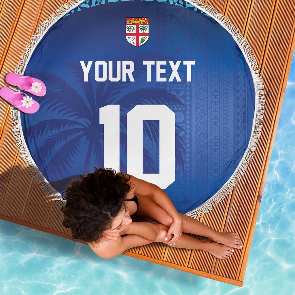 Custom Fiji Football-Towards World Cup 2026 Beach Blanket LT03 - Polynesian Pride