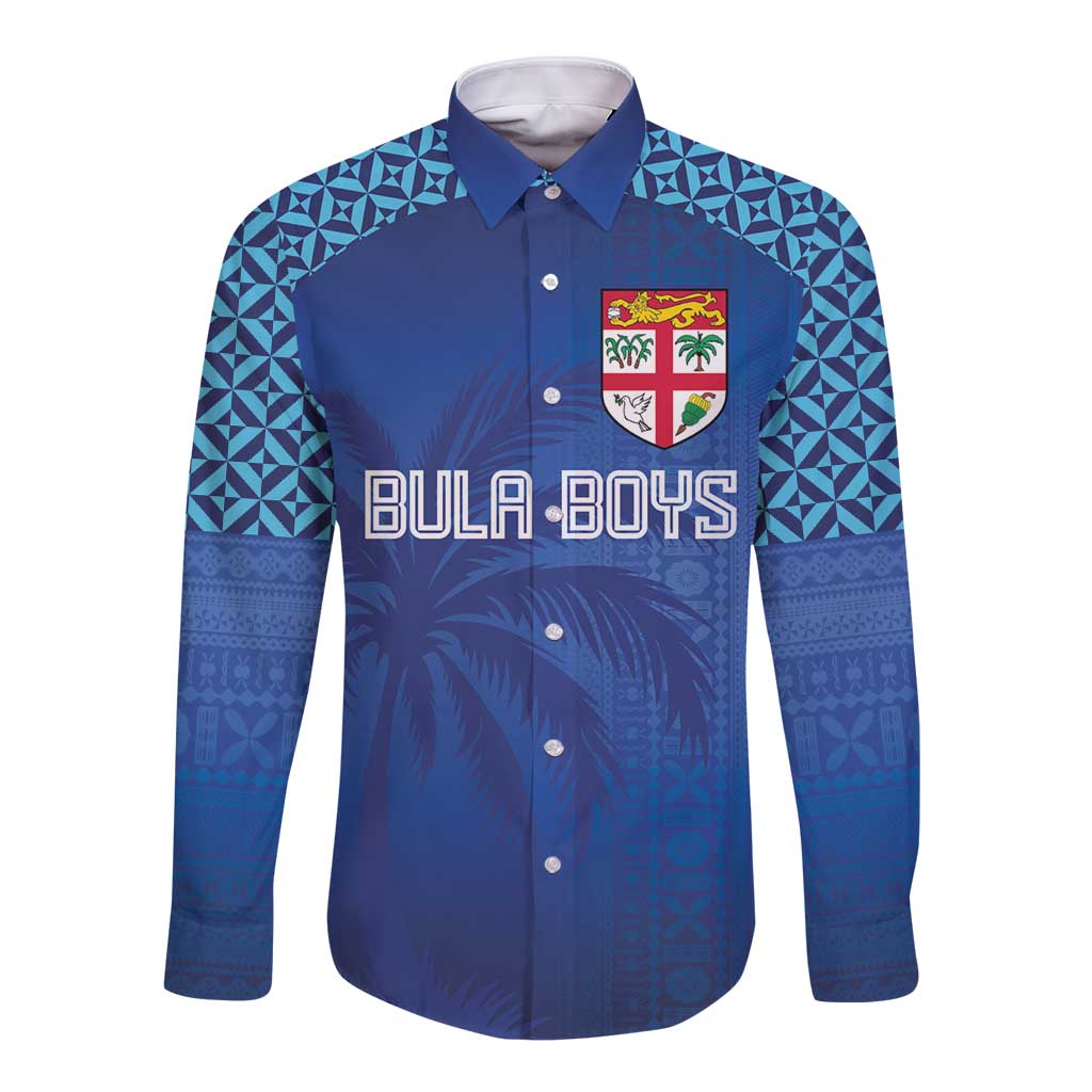 Custom Fiji Football-Towards World Cup 2026 Long Sleeve Button Shirt