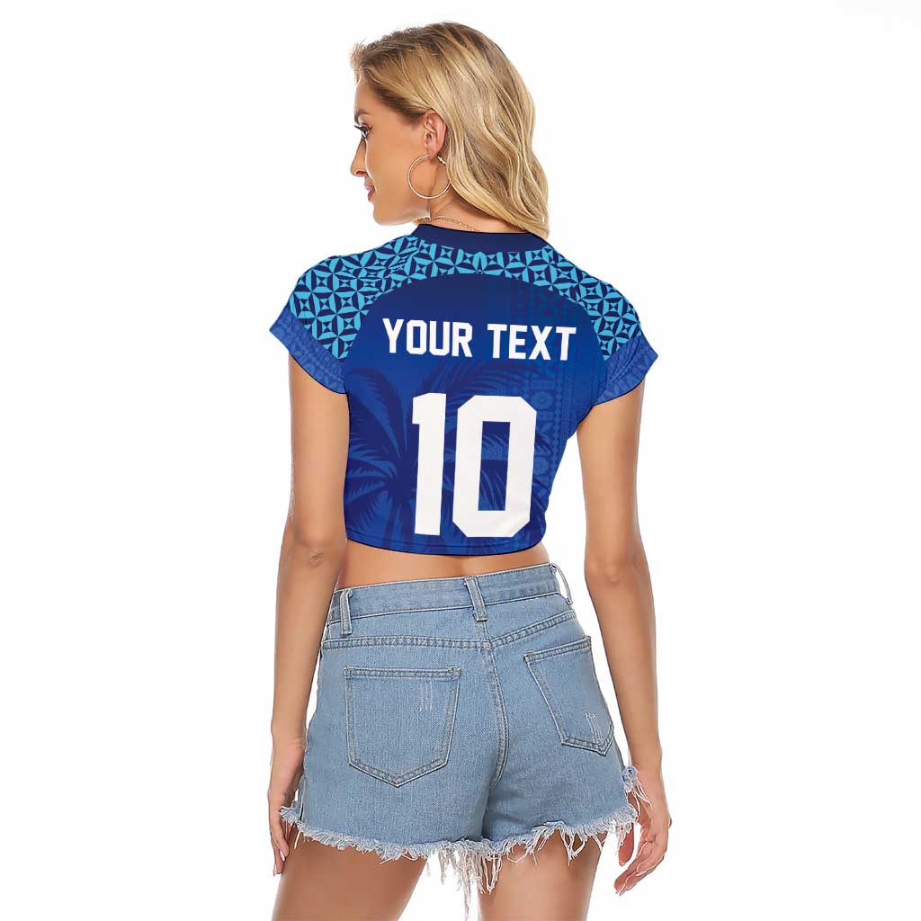 Custom Fiji Football-Towards World Cup 2026 Raglan Cropped T Shirt LT03 - Polynesian Pride