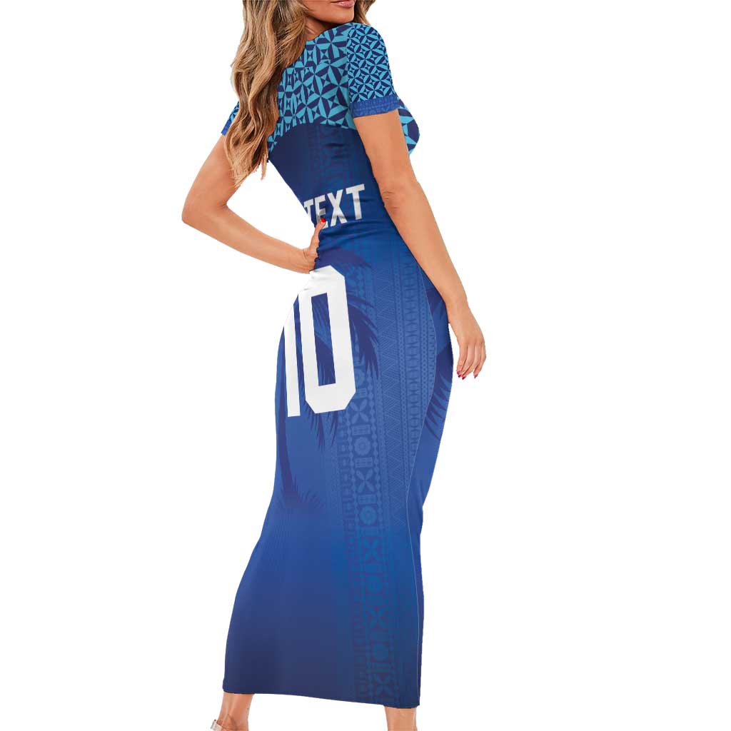 Custom Fiji Football-Towards World Cup 2026 Short Sleeve Bodycon Dress