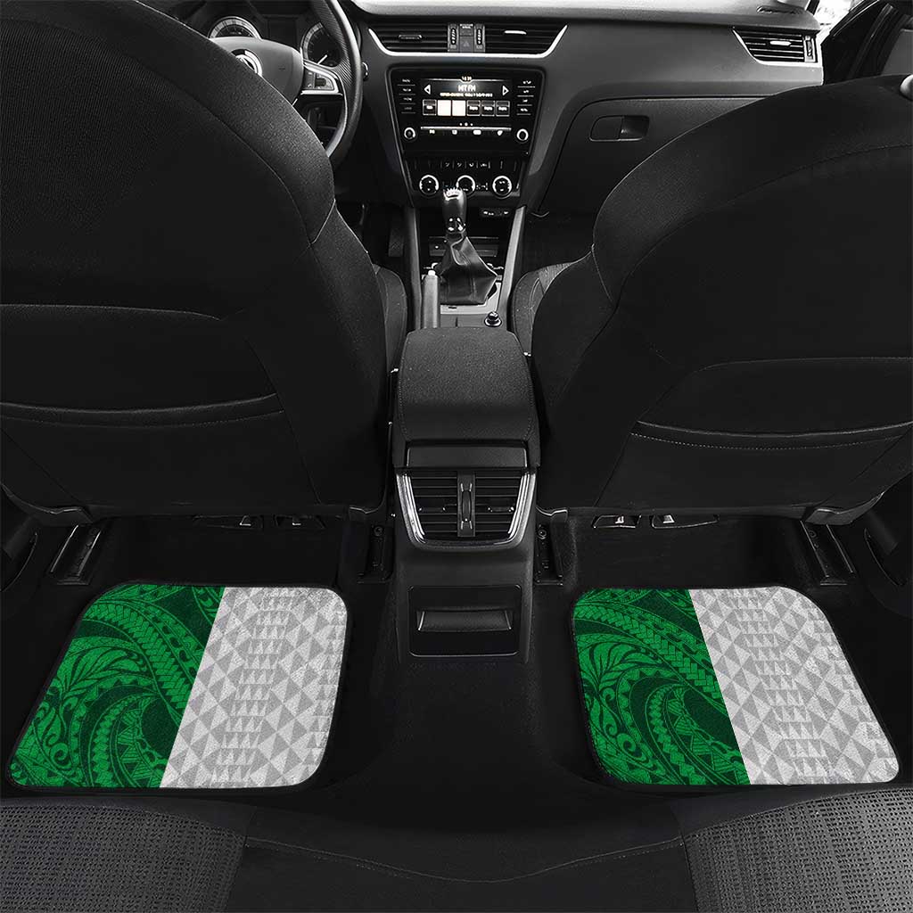 Custom Hawaii Volleyball-Kakau Motif Green Color Car Mats
