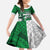 Custom Hawaii Volleyball-Kakau Motif Green Color Family Matching Puletasi and Hawaiian Shirt