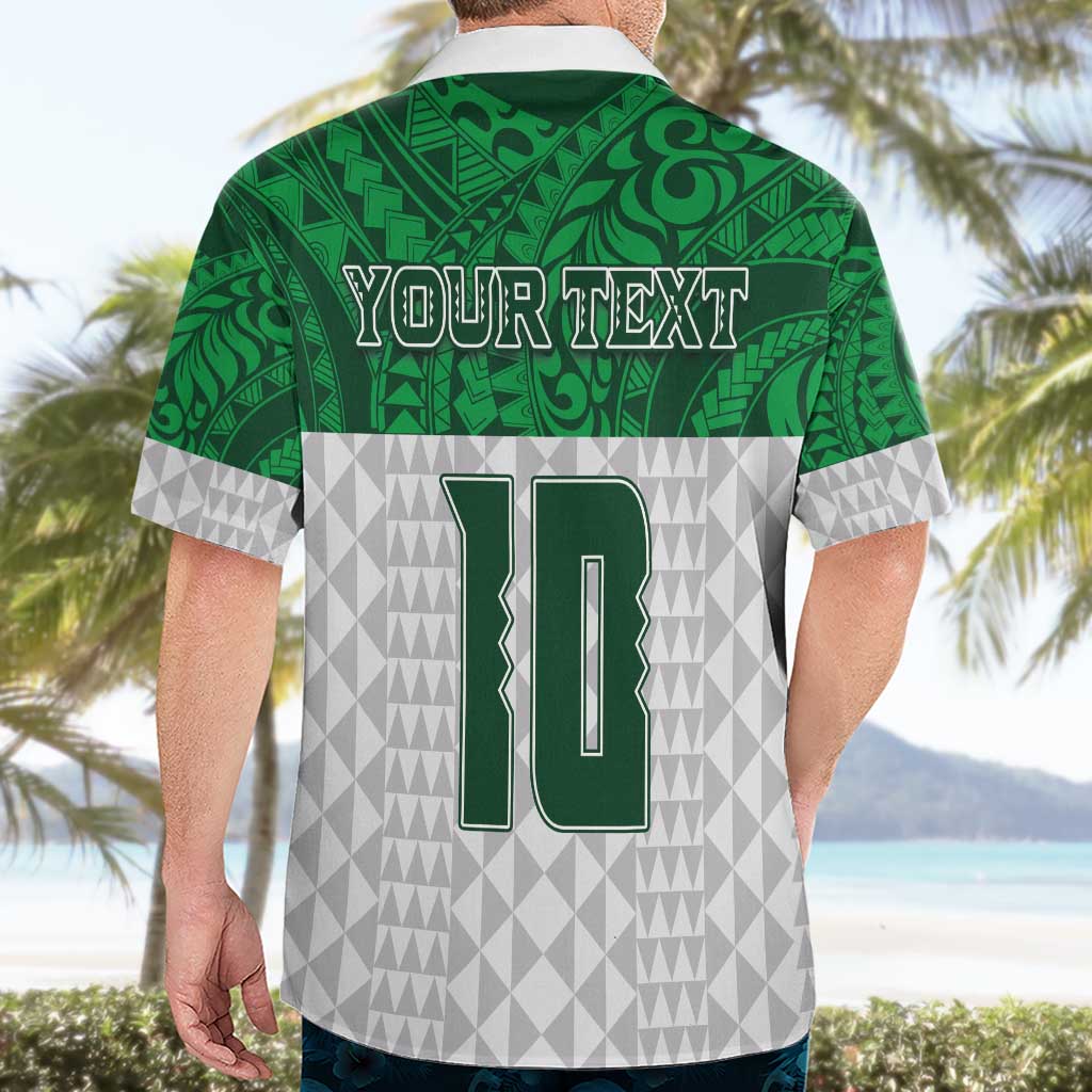 Custom Hawaii Volleyball-Kakau Motif Green Color Hawaiian Shirt