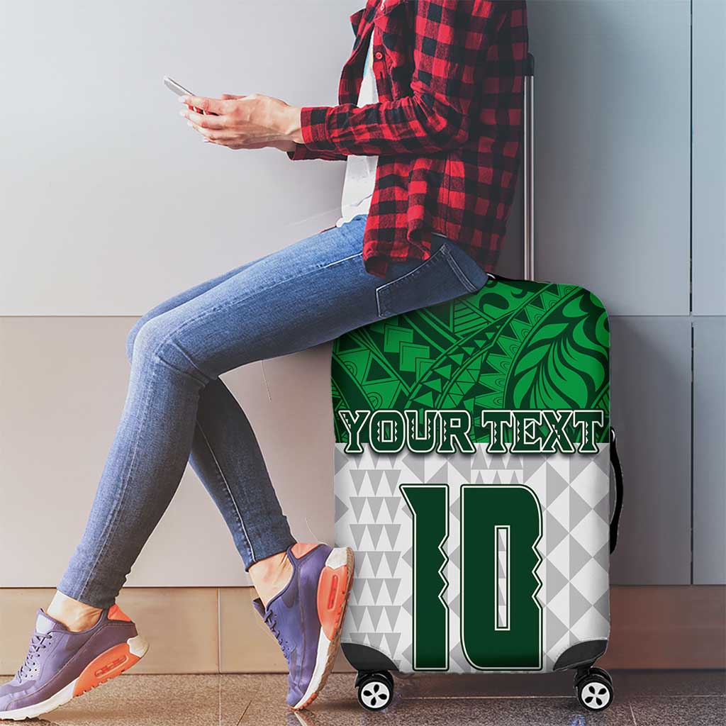 Custom Hawaii Volleyball-Kakau Motif Green Color Luggage Cover