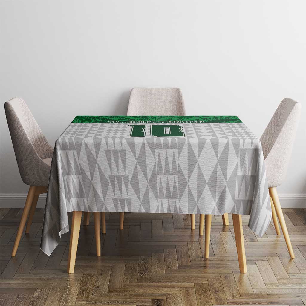 Custom Hawaii Volleyball-Kakau Motif Green Color Tablecloth