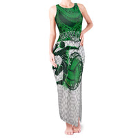 Custom Hawaii Volleyball-Kakau Motif Green Color Tank Maxi Dress