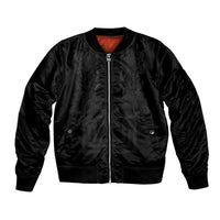 Philippines Barong Style Bomber Jacket with Polynesian Art and Leaf Motif Black Color LT03 Unisex Black - Polynesian Pride