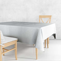 Philippines Barong Style Tablecloth with Polynesian Art and Leaf Motif White Color LT03 - Polynesian Pride
