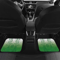 Philippines Barong Style Car Mats with Polynesian Art and Leaf Motif Green Color LT03 Set 2pcs - Back Green - Polynesian Pride