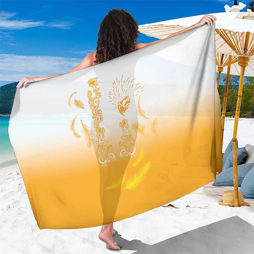 Philippines National Costume Style Sarong Barong Tagalog and Eagle Feather Yellow Color LT03 One Size 44 x 66 inches Yellow - Polynesian Pride