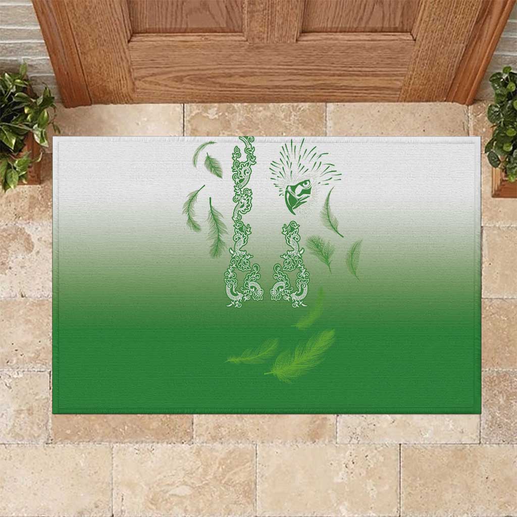 Philippines National Costume Style Rubber Doormat Barong Tagalog and Eagle Feather Green Color LT03 Green - Polynesian Pride