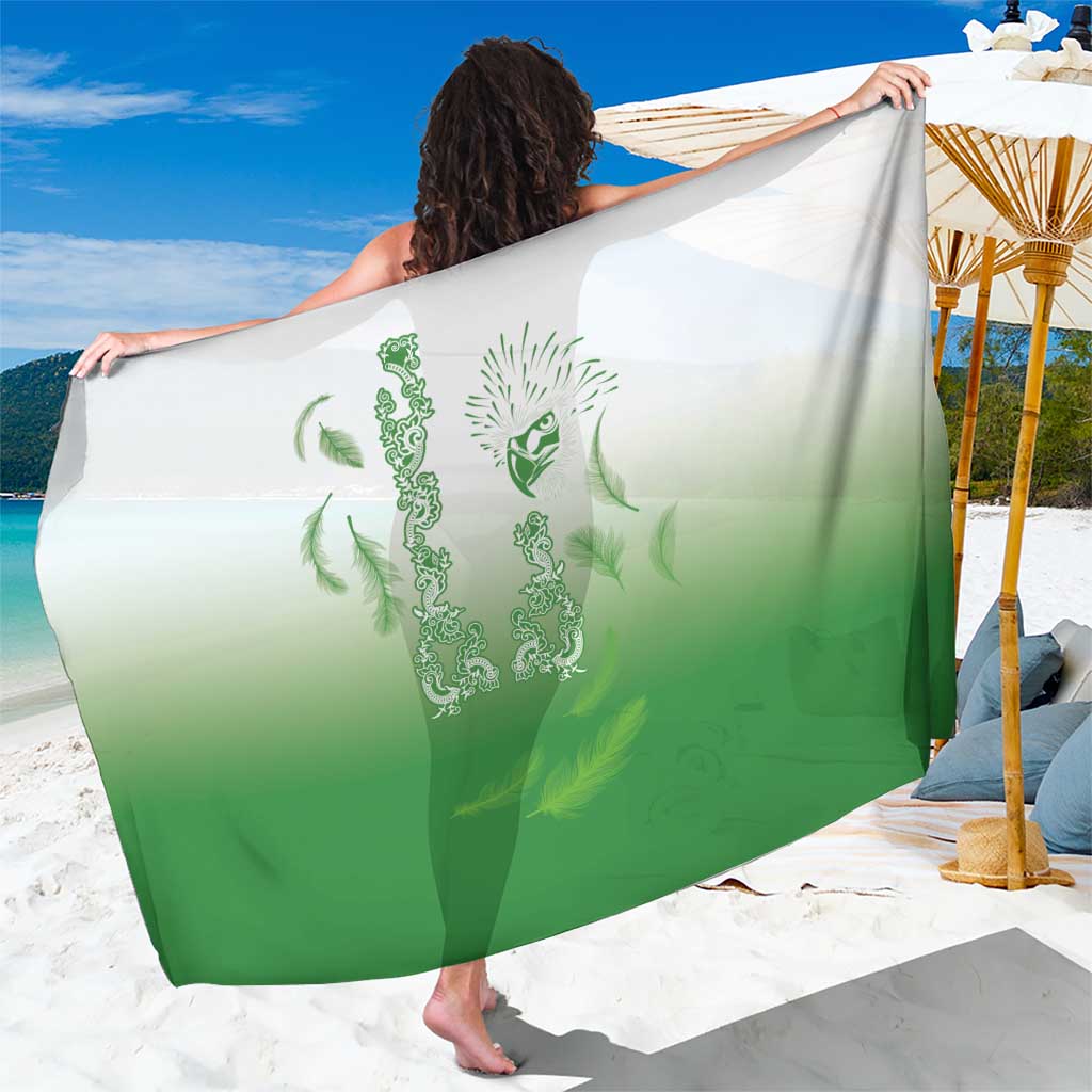 Philippines National Costume Style Sarong Barong Tagalog and Eagle Feather Green Color LT03 One Size 44 x 66 inches Green - Polynesian Pride