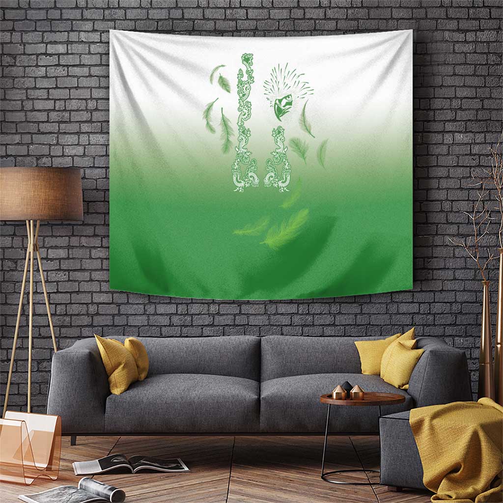 Philippines National Costume Style Tapestry Barong Tagalog and Eagle Feather Green Color LT03 Green - Polynesian Pride