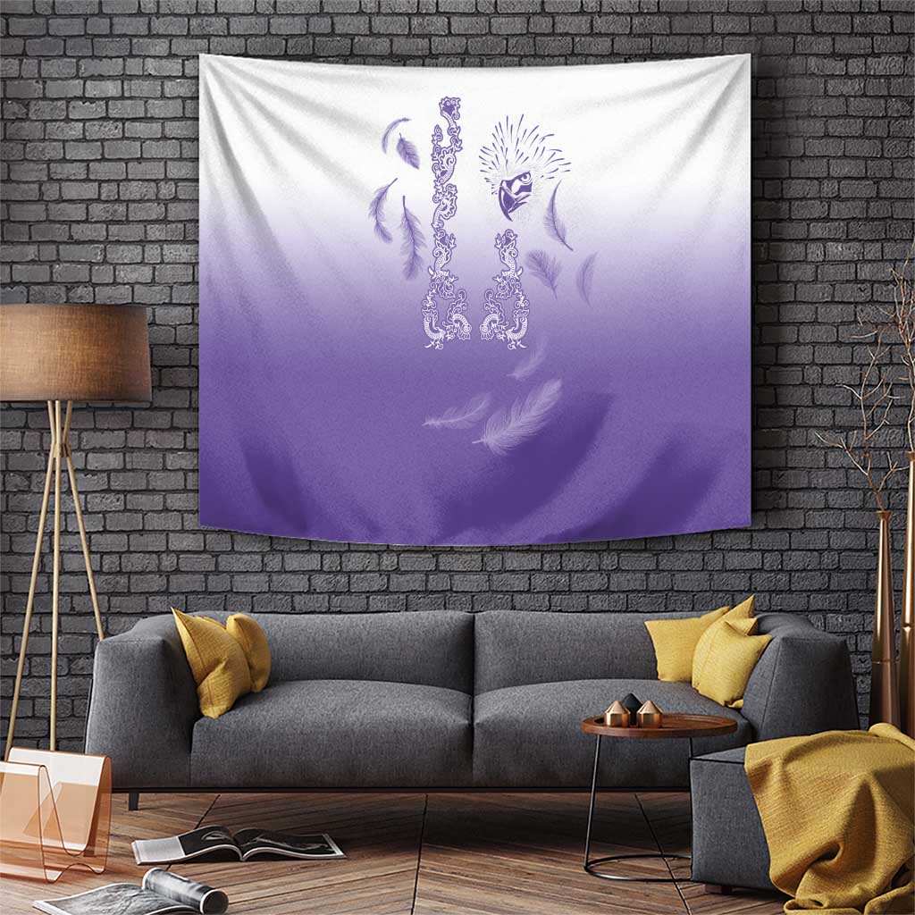 Philippines National Costume Style Tapestry Barong Tagalog and Eagle Feather Purple Color LT03 Purple - Polynesian Pride