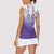 Philippines National Costume Style Women Sleeveless Polo Shirt Barong Tagalog and Eagle Feather Purple Color