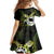Kia Orana Cook Islands Kid Short Sleeve Dress Turtle and Hibiscus Polynesian Pattern