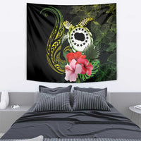 Kia Orana Cook Islands Tapestry Turtle and Hibiscus Polynesian Pattern