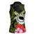 Kia Orana Cook Islands Women Sleeveless Polo Shirt Turtle and Hibiscus Polynesian Pattern
