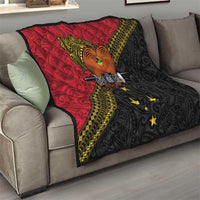Papua new Guinea Goroka Show Quilt Bird-of-paradise and Melanesian Tattoo Pattern