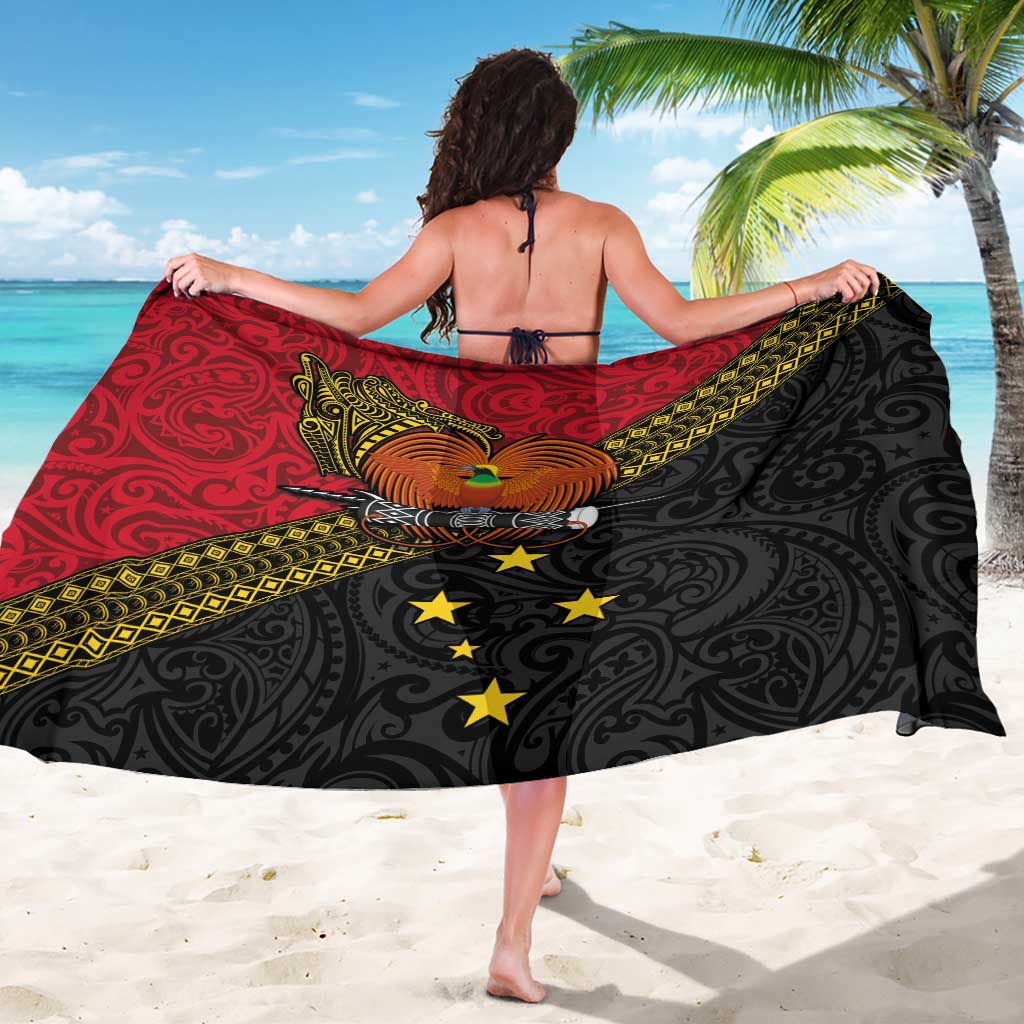 Papua new Guinea Goroka Show Sarong Bird-of-paradise and Melanesian Tattoo Pattern