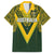 Australia Rugby Custom Family Matching Long Sleeve Bodycon Dress and Hawaiian Shirt Aboriginal Art Sporty Style - Polynesian Pride