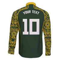 Australia Rugby Custom Family Matching Puletasi and Hawaiian Shirt Aboriginal Art Sporty Style - Polynesian Pride