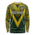 Australia Rugby Custom Long Sleeve Shirt Aboriginal Art Sporty Style - Polynesian Pride