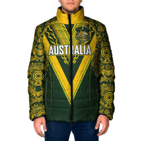 Australia Rugby Custom Padded Jacket Aboriginal Art Sporty Style - Polynesian Pride