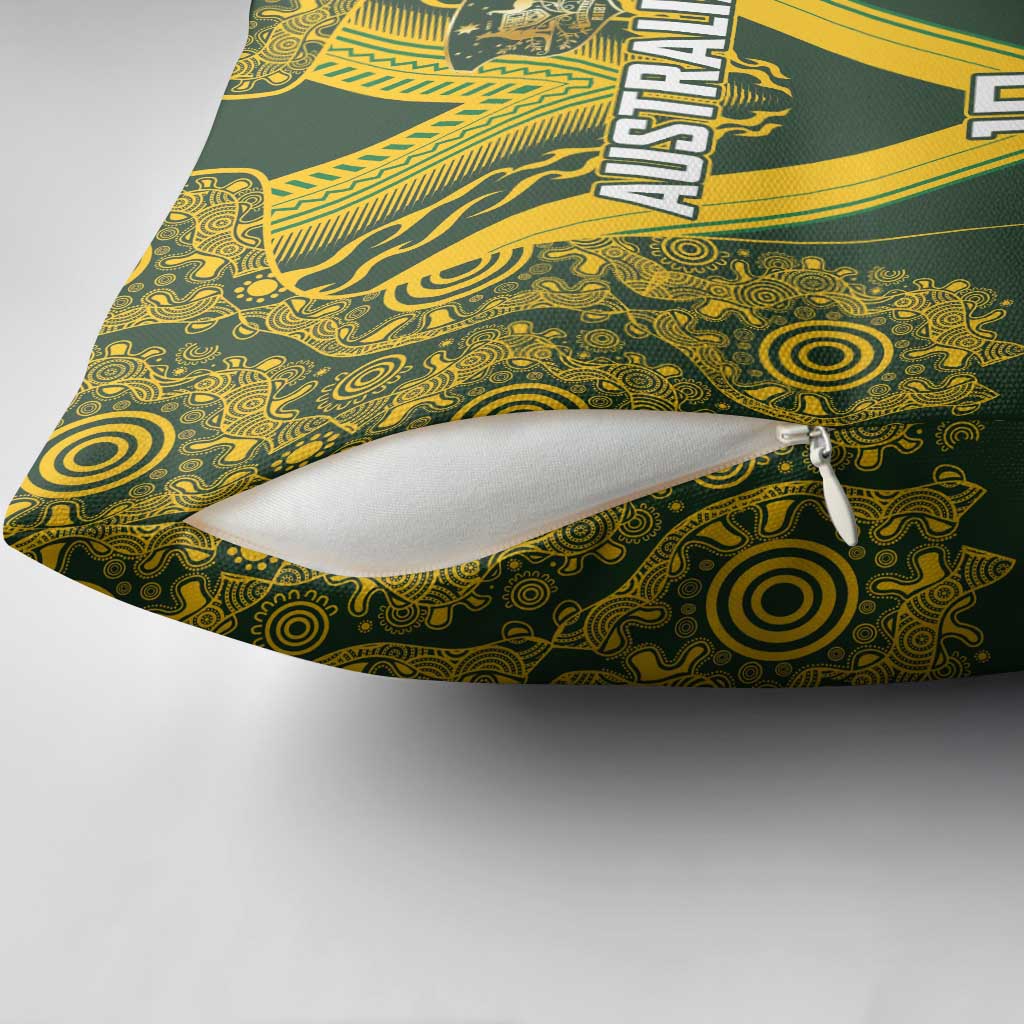 Australia Rugby Custom Pillow Cover Aboriginal Art Sporty Style - Polynesian Pride