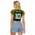Australia Rugby Custom Raglan Cropped T Shirt Aboriginal Art Sporty Style - Polynesian Pride