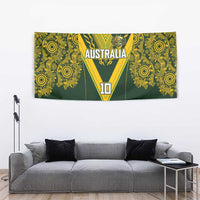 Australia Rugby Custom Tapestry Aboriginal Art Sporty Style - Polynesian Pride