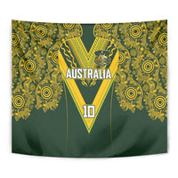 Australia Rugby Custom Tapestry Aboriginal Art Sporty Style - Polynesian Pride